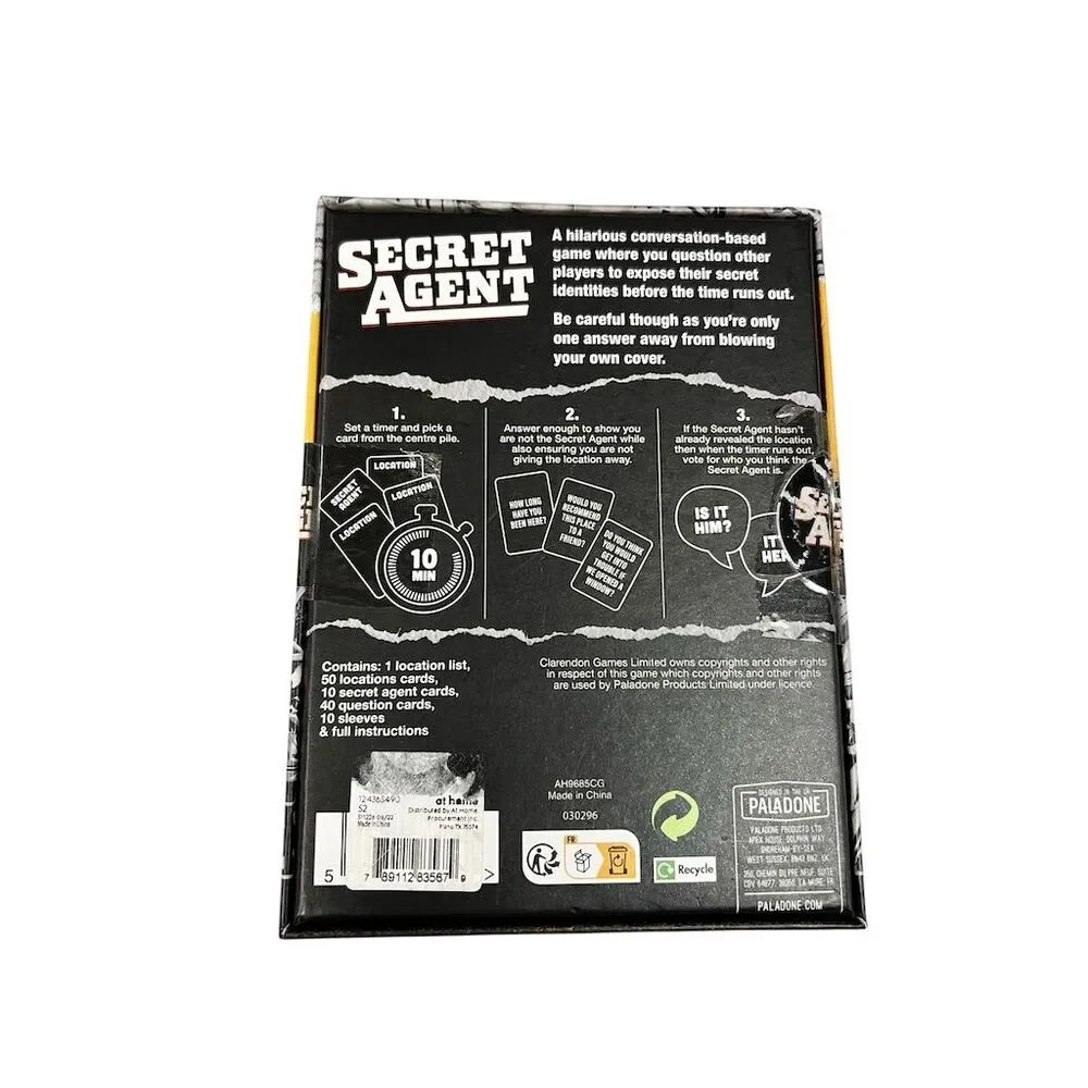 Secret Agent Game by Identity Games 3-6 Players Ages 12+ Complete Set
